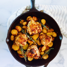Herb-Buttermilk Roasted Chicken & Potatoes