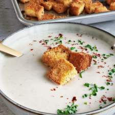 Creamy Roasted Cauliflower & Fennel Soup