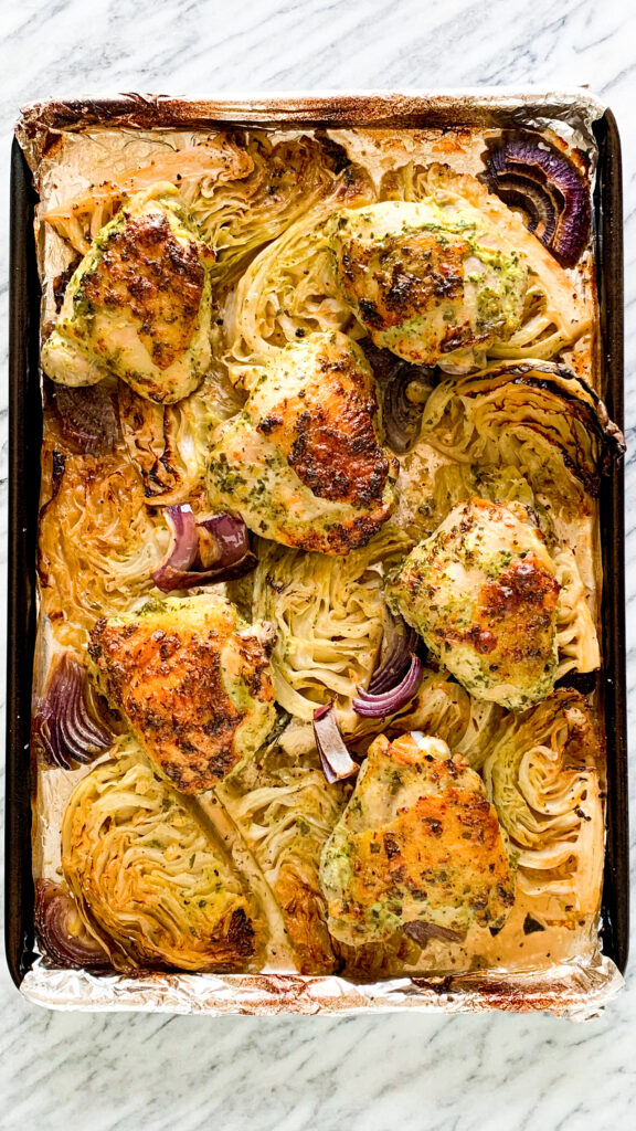 Green Goddess Chicken Sheet Pan Dinner