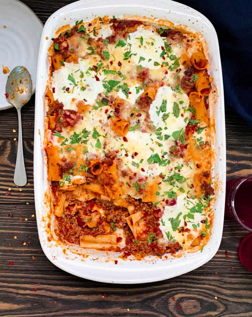 Spicy Baked Rigatoni - Savor and Sage