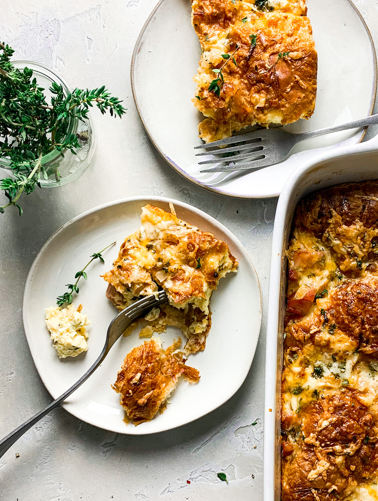 Ham & Cheese Croissant Bake