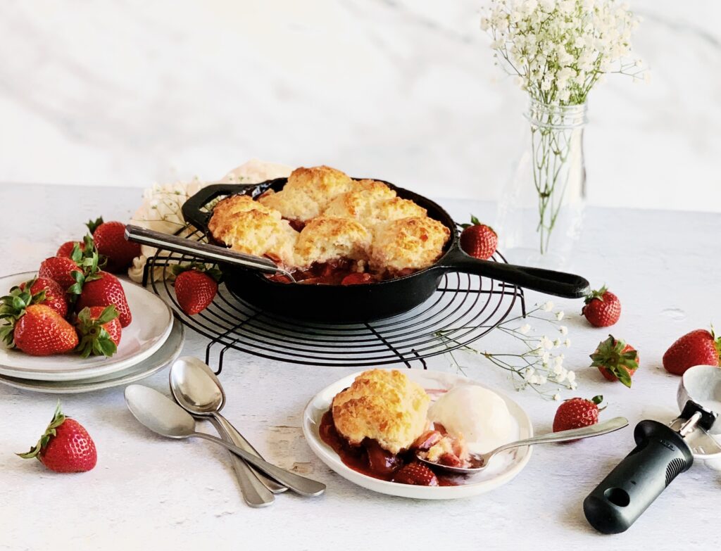 Strawberry-Rhubarb Cobbler