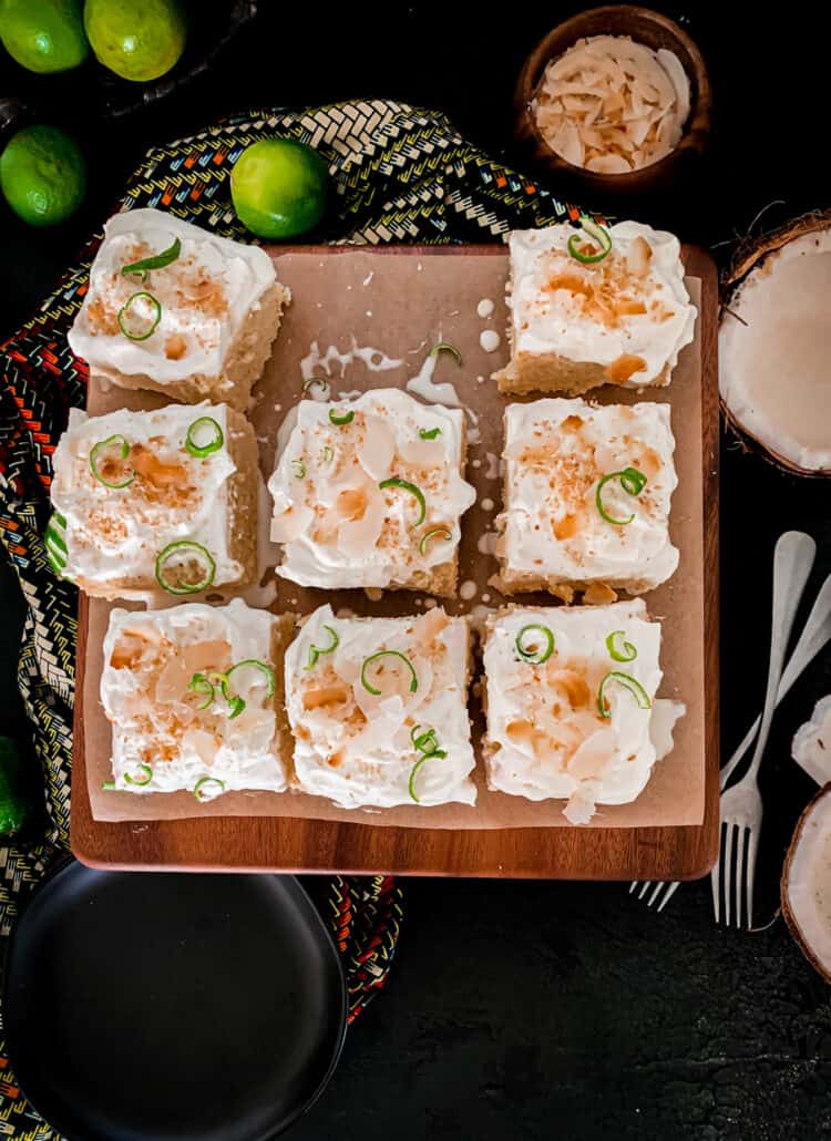 Coconut-Lime Cornmeal Tres Leches Cake