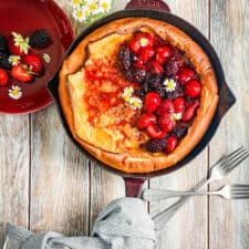 Sumac Roasted Berry Dutch Baby Pancake